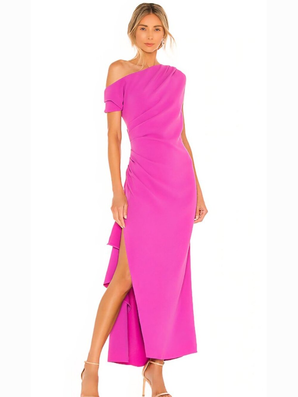 Elliatt x Revolve Gwenyth Dress in Orchid One-shoulder Gown size medium